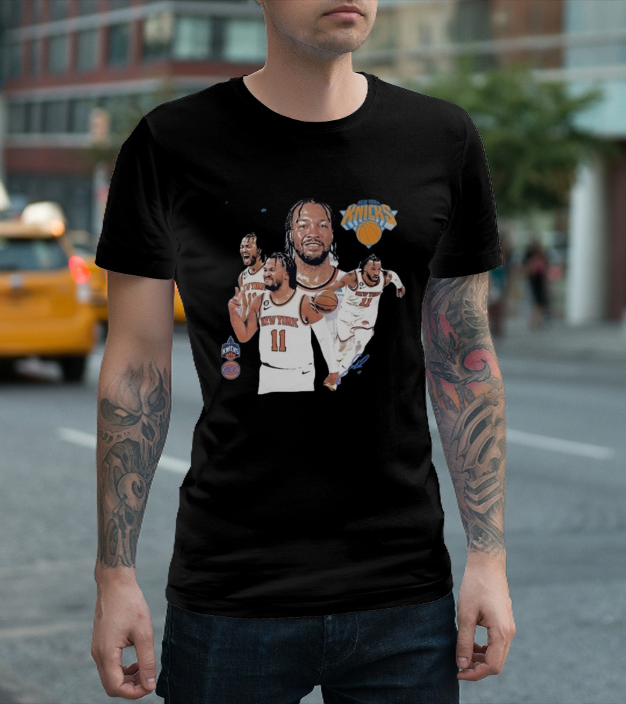 New York Knicks Jalen Brunson 11 Signature Basketball Action Moments T-Shirt