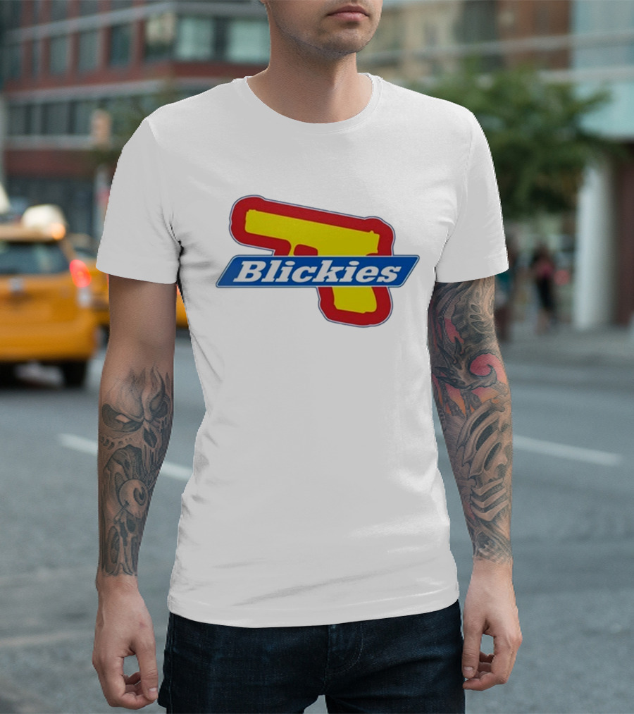 Blickies Gun Icon Logo 10Cellphones T-Shirt