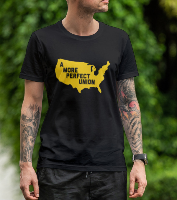 Michigan Wolverines A More Perfect Union Map T-Shirt