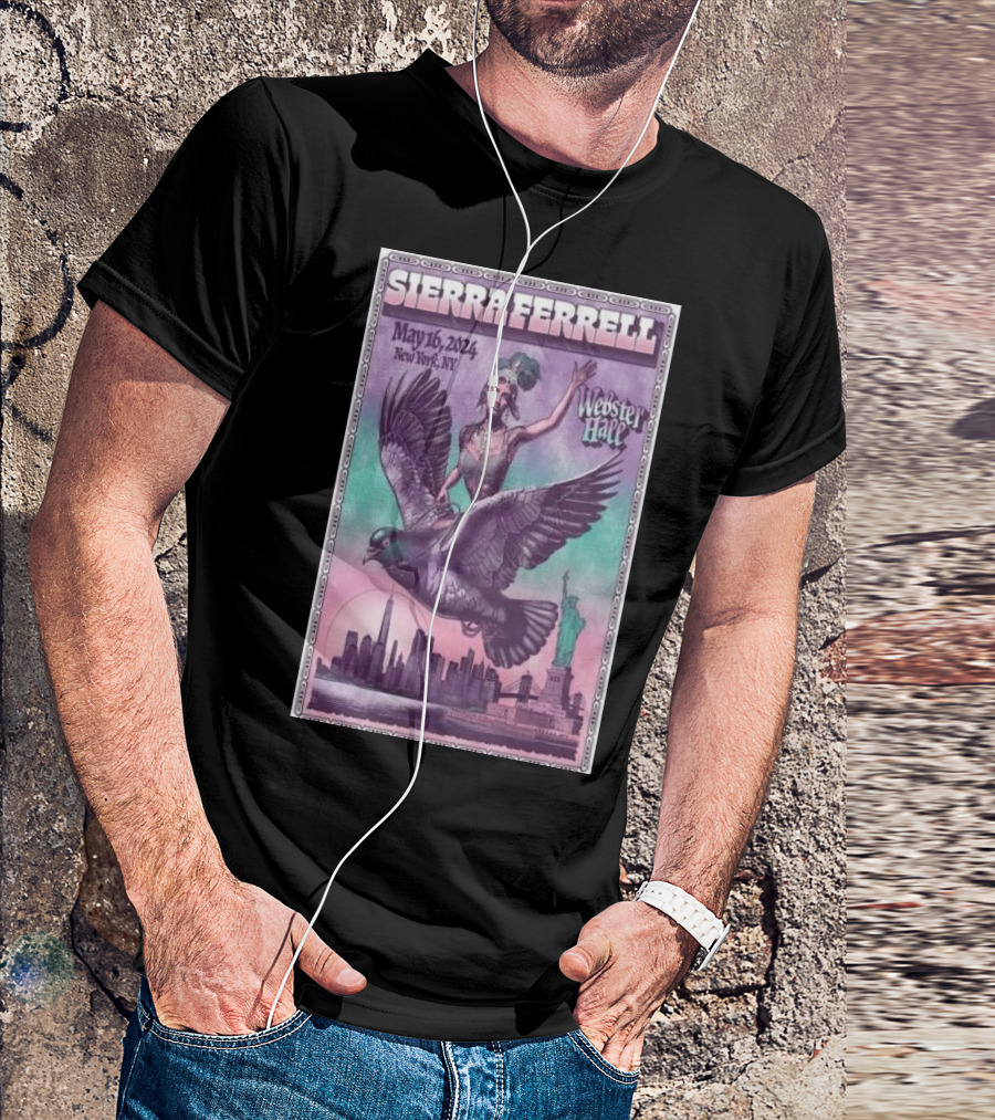 Sierra Ferrell Webster Hall New York May 16 2024 Statue Of Liberty Skyline Fantasy T-Shirt