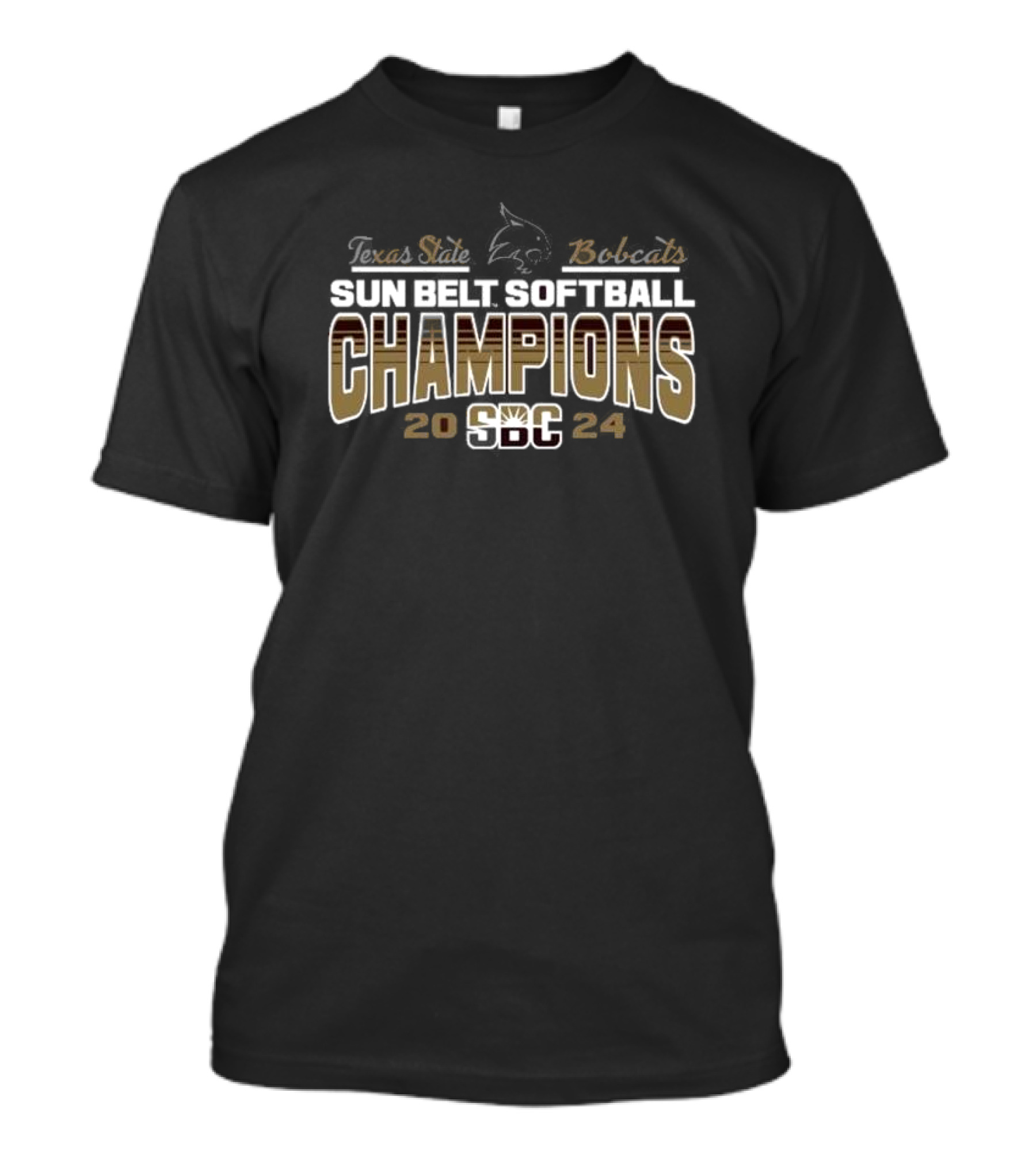 Texas State Bobcats Sun Belt Softball Champions 2024 SBC T-Shirt