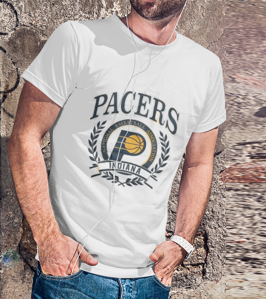 Indiana Pacers NBA 2024 Crest Logo Indiana Basketball Association T-Shirt