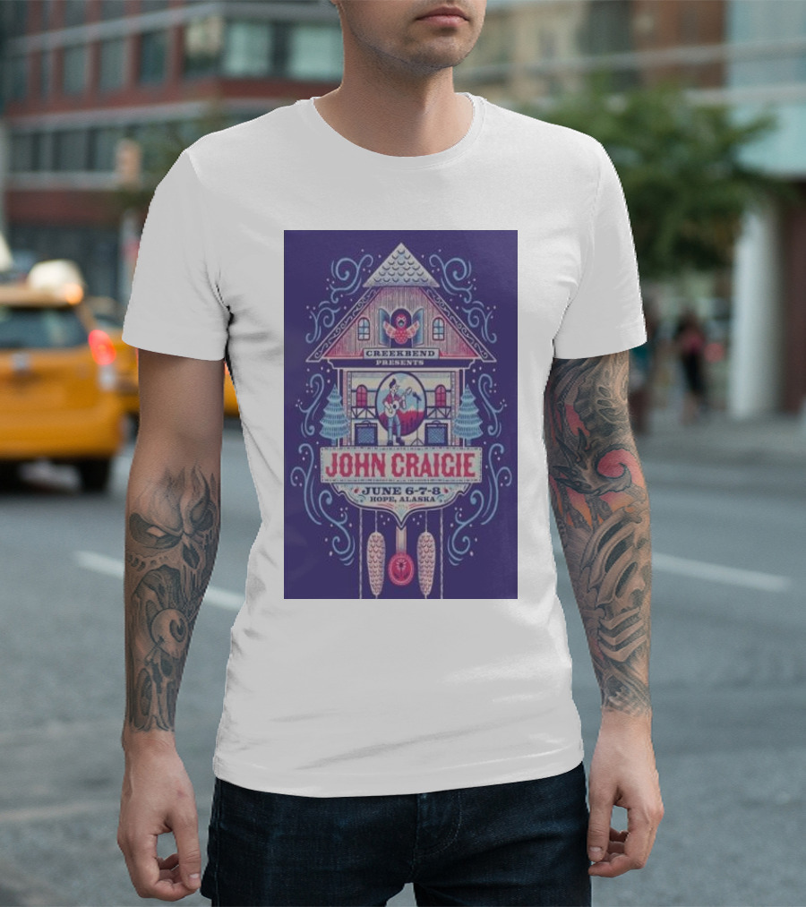 Creekbend Presents John Craigie June 6-8 2024 Hope Alaska Festival T-Shirt