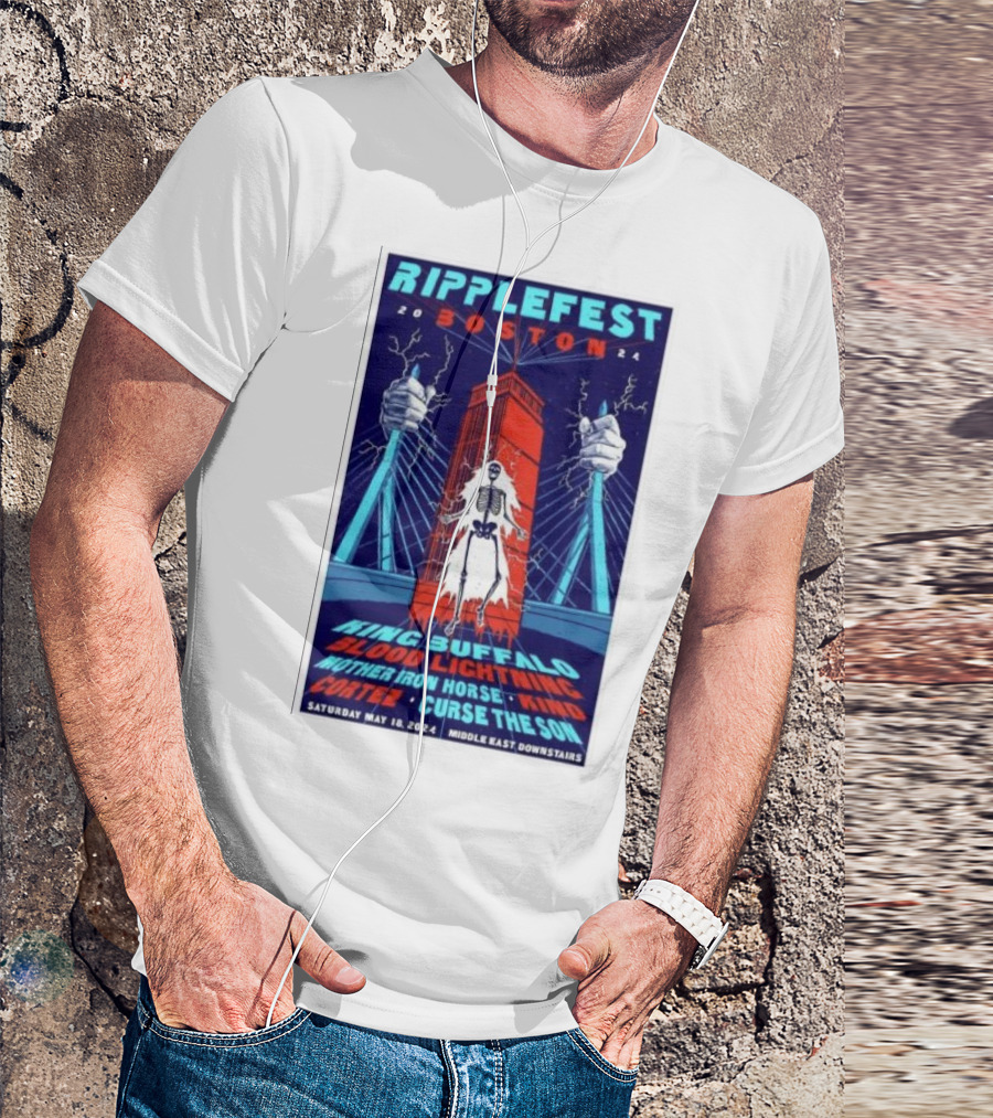 Ripplefest Boston 2024 King Buffalo Blood Lightning Mother Iron Horse May 18 Middle East Downstairs T-Shirt