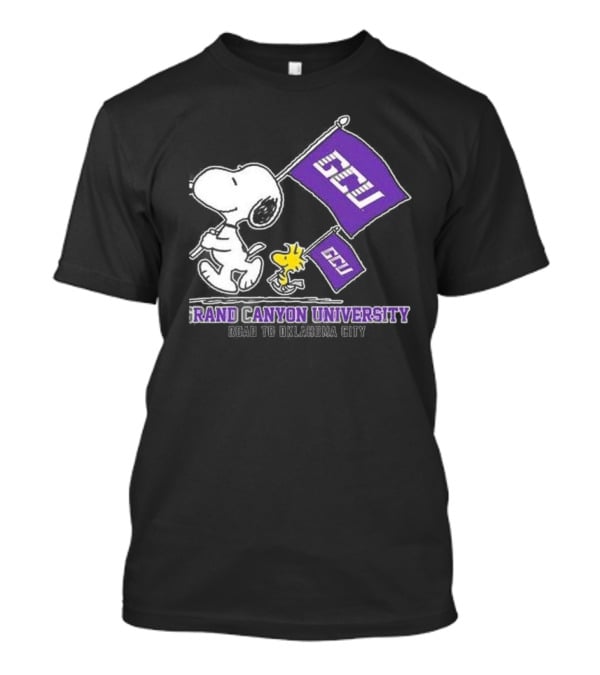 Snoopy GCU Road To Oklahoma City Grand Canyon University Peanuts Woodstock T-Shirt