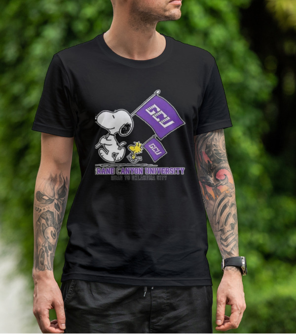 Snoopy GCU Road To Oklahoma City Grand Canyon University Peanuts Woodstock T-Shirt
