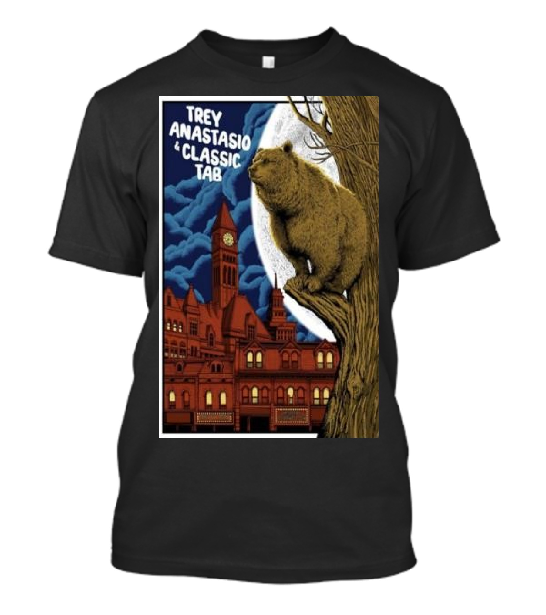Trey Anastasio And Classic TAB May 18 2024 History Toronto ON Bear On Tree Full Moon Cityscape T-Shirt