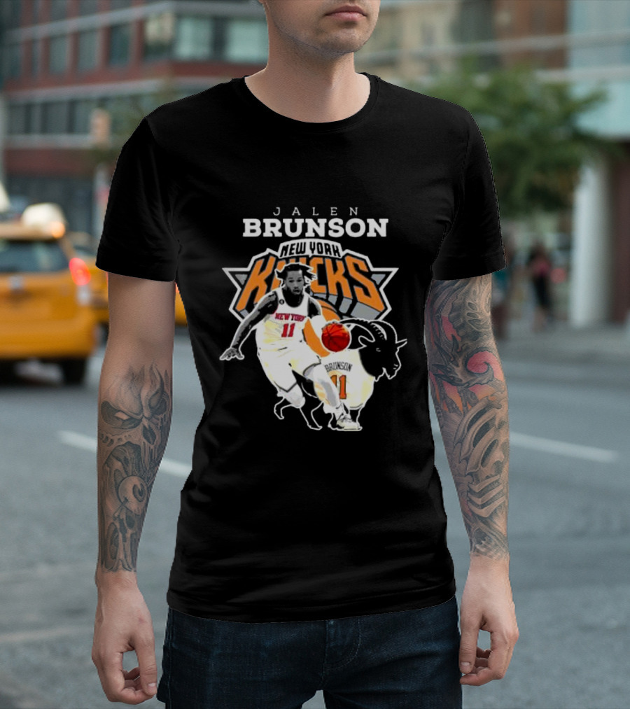 Jalen Brunson New York Knicks Goat Player T-Shirt