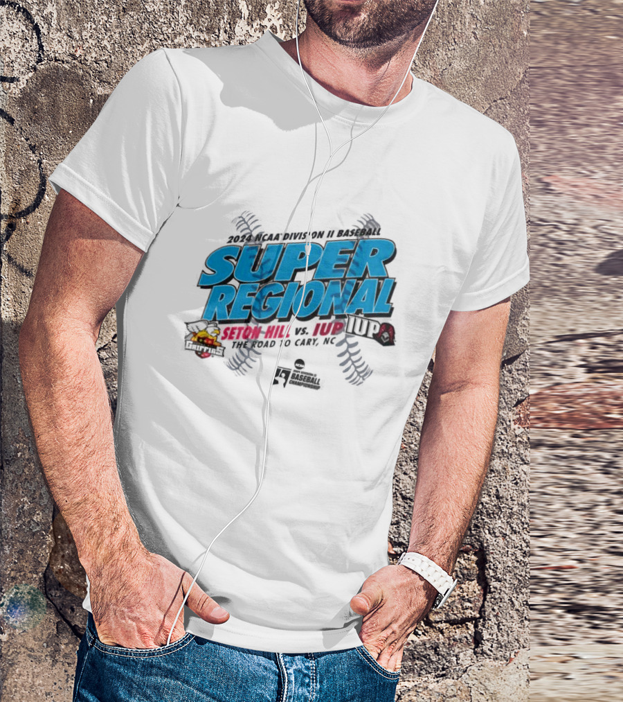 Seton Hill Griffins Vs IUP Crimson Hawks 2024 NCAA Division II Baseball Super Regional Road To Cary T-Shirt