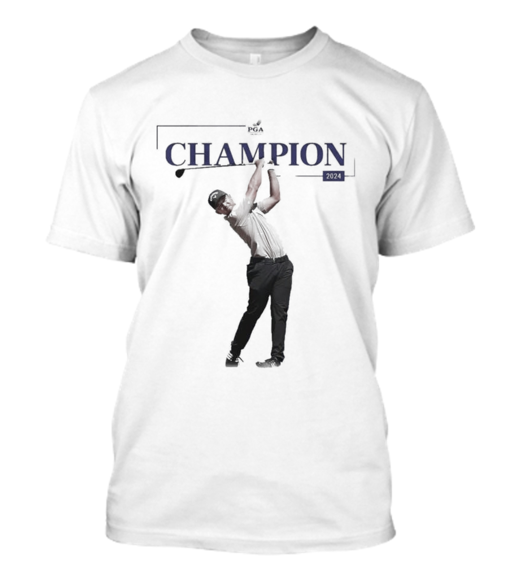 PGA Champion 2024 Xander Schauffele Golf Swing T-Shirt