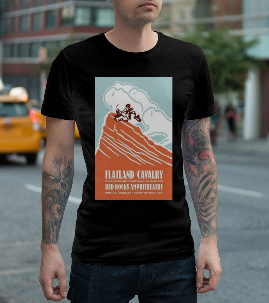 Flatland Cavalry With Randy Rogers Band And The Wilder Blue At Red Rocks Amphitheatre Morrison CO October 7 T-Shirt