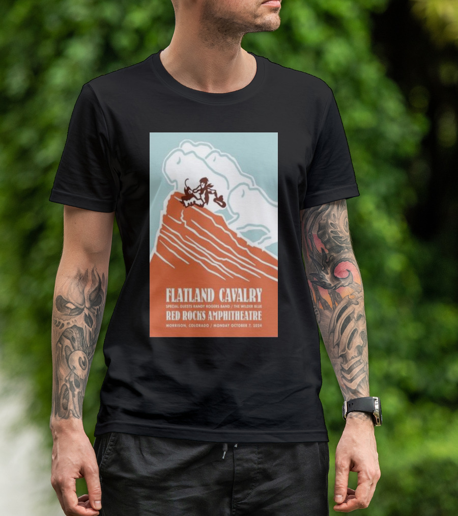 Flatland Cavalry With Randy Rogers Band And The Wilder Blue At Red Rocks Amphitheatre Morrison CO October 7 T-Shirt
