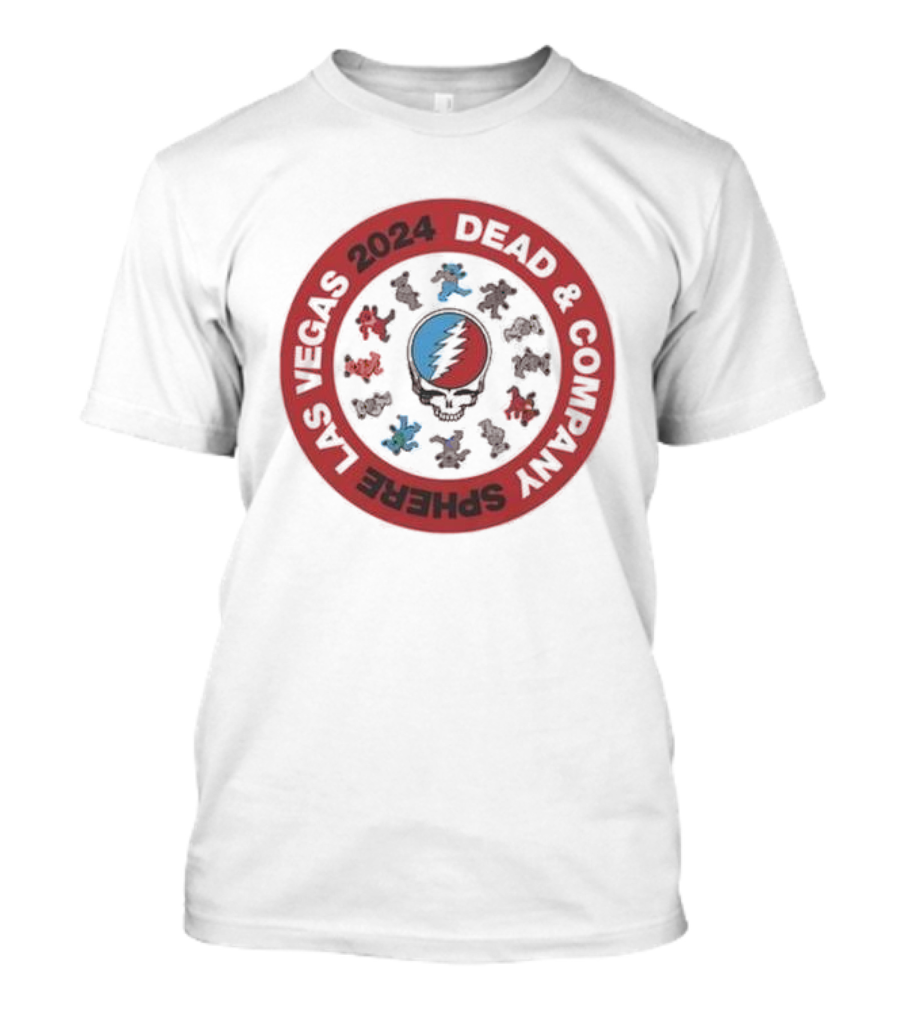 Dead And Company Sphere Las Vegas 2024 Dancing Bears Skull T-Shirt