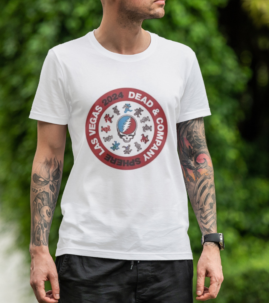 Dead And Company Sphere Las Vegas 2024 Dancing Bears Skull T-Shirt