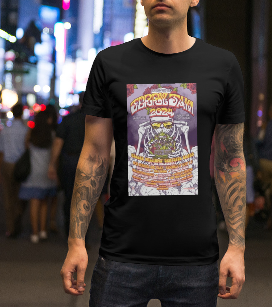 Jerry Jam Cabot VT July 19-21 2024 Featuring Keller Williams Grateful Grass And More T-Shirt