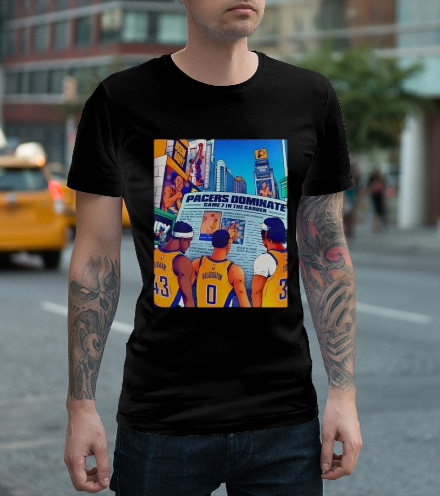 Pacers Dominate Game 7 in the Garden Broad Street Victory Highlights T-Shirt