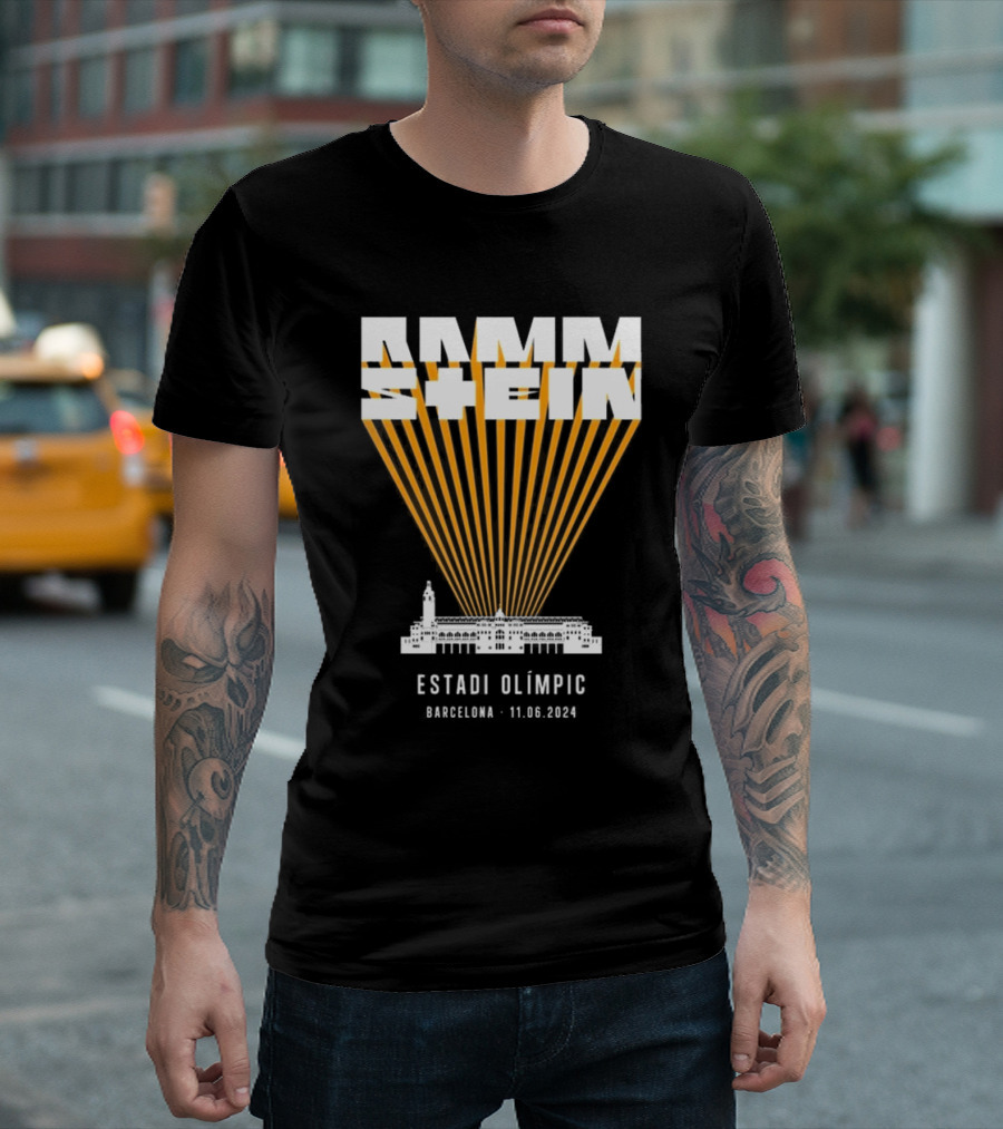 Rammstein Estadi Olímpic Barcelona 11.06.2024 Stadium Event Promotion T-Shirt