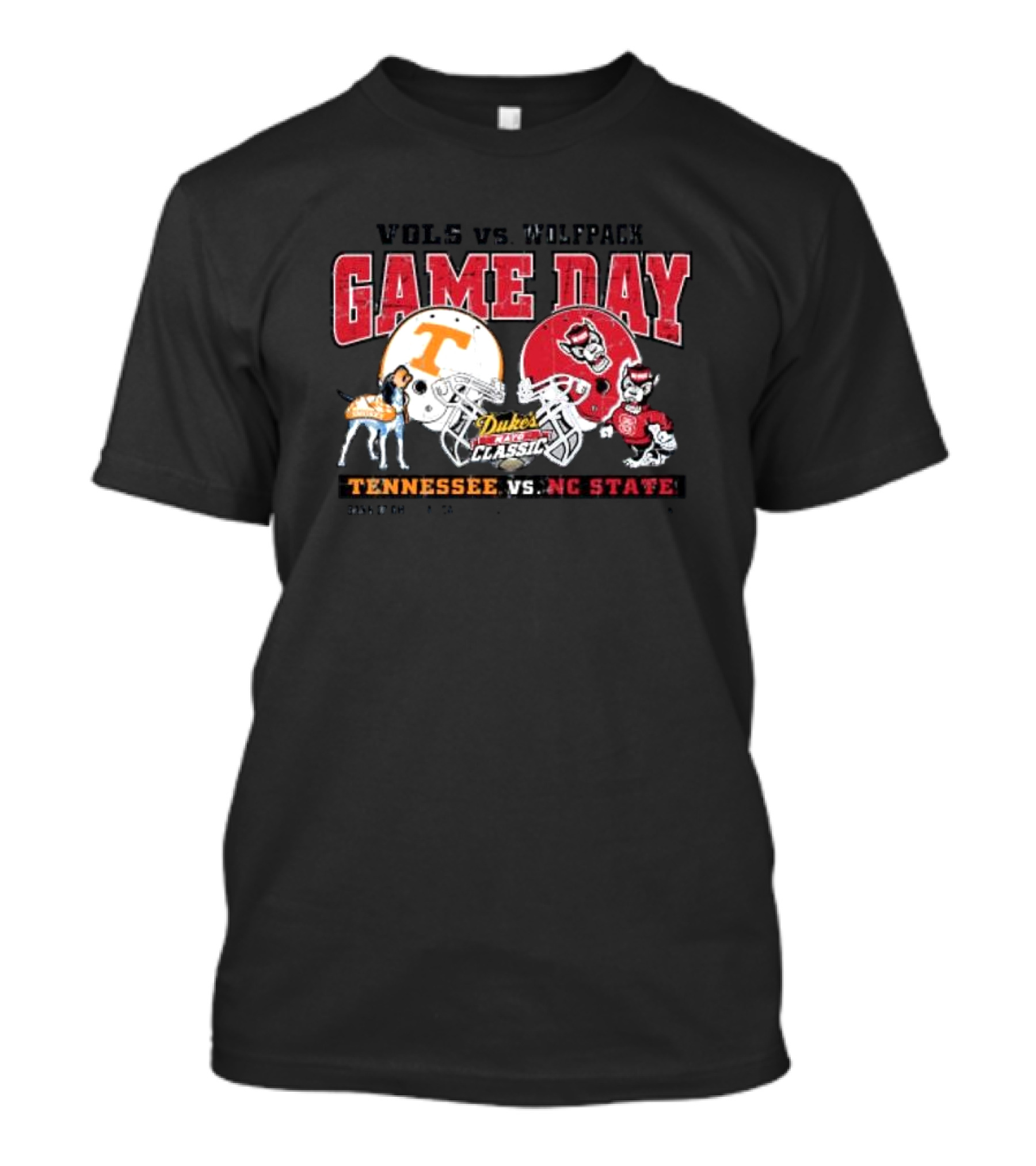 Vols Vs Wolfpack Duke's Mayo Classic Tennessee Vs NC State Game Day T-Shirt