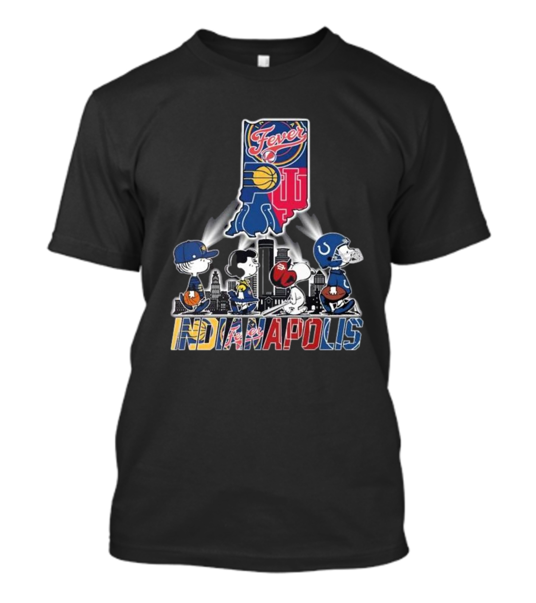 Indianapolis Colts Pacers Fever Hoosiers Snoopy Peanuts Indiana T-Shirt