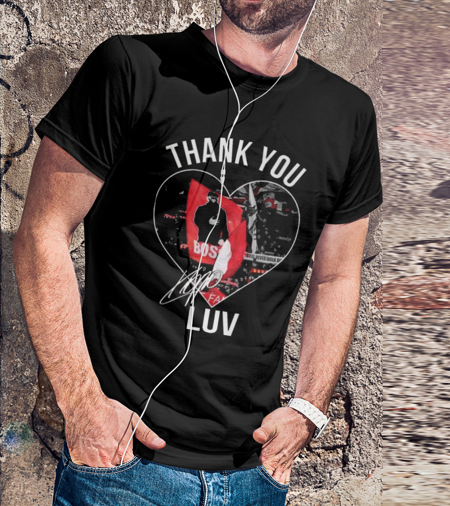 Thank You Jurgen Klopp Boss LUV Signature You'll Never Walk Alone FA T-Shirt