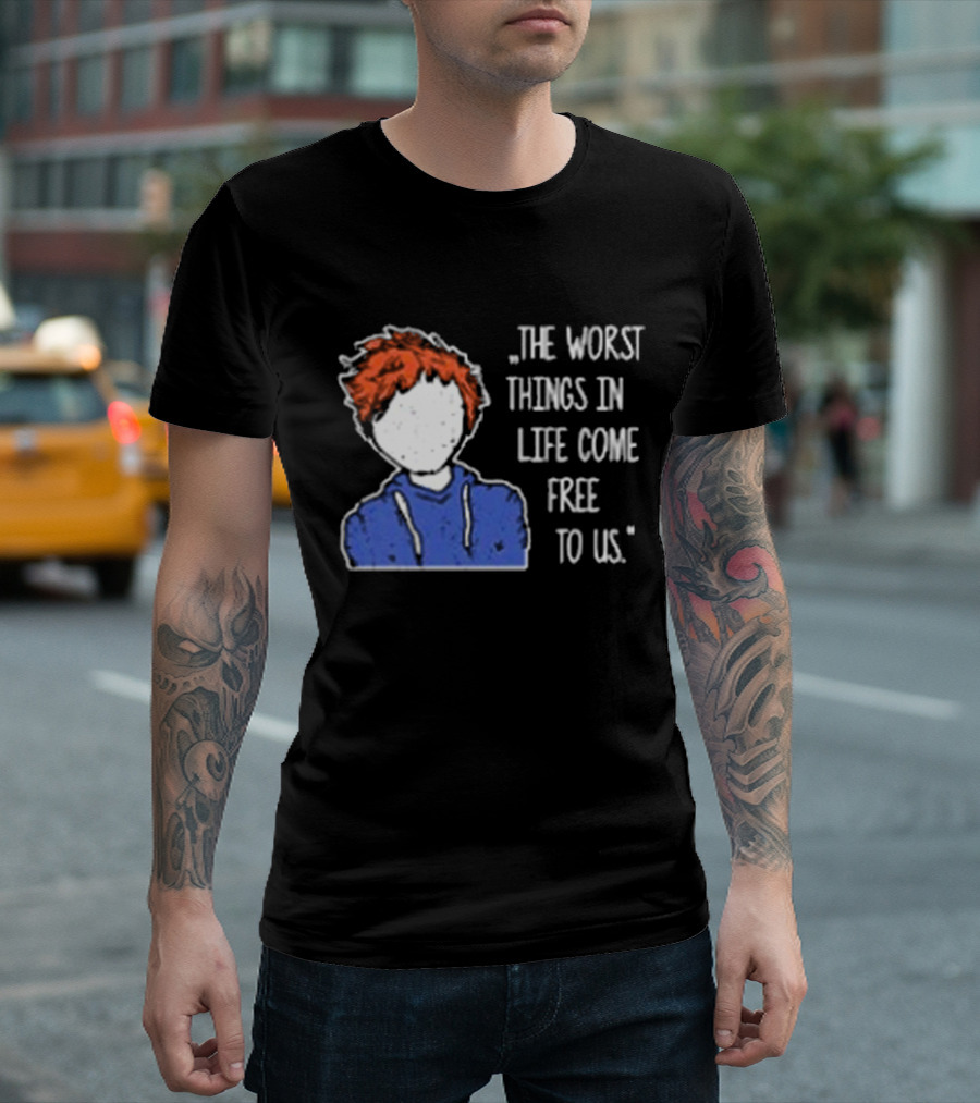 Ed Sheeran The Worst Things In Life Come Free To Us Sketch T-Shirt