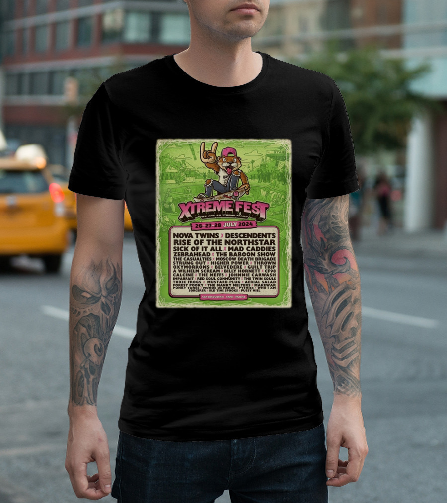 Xtreme Fest We Are An Extreme Family 2024 Featuring Nova Twins Descendents Zebrahead July 26-28 France T-Shirt