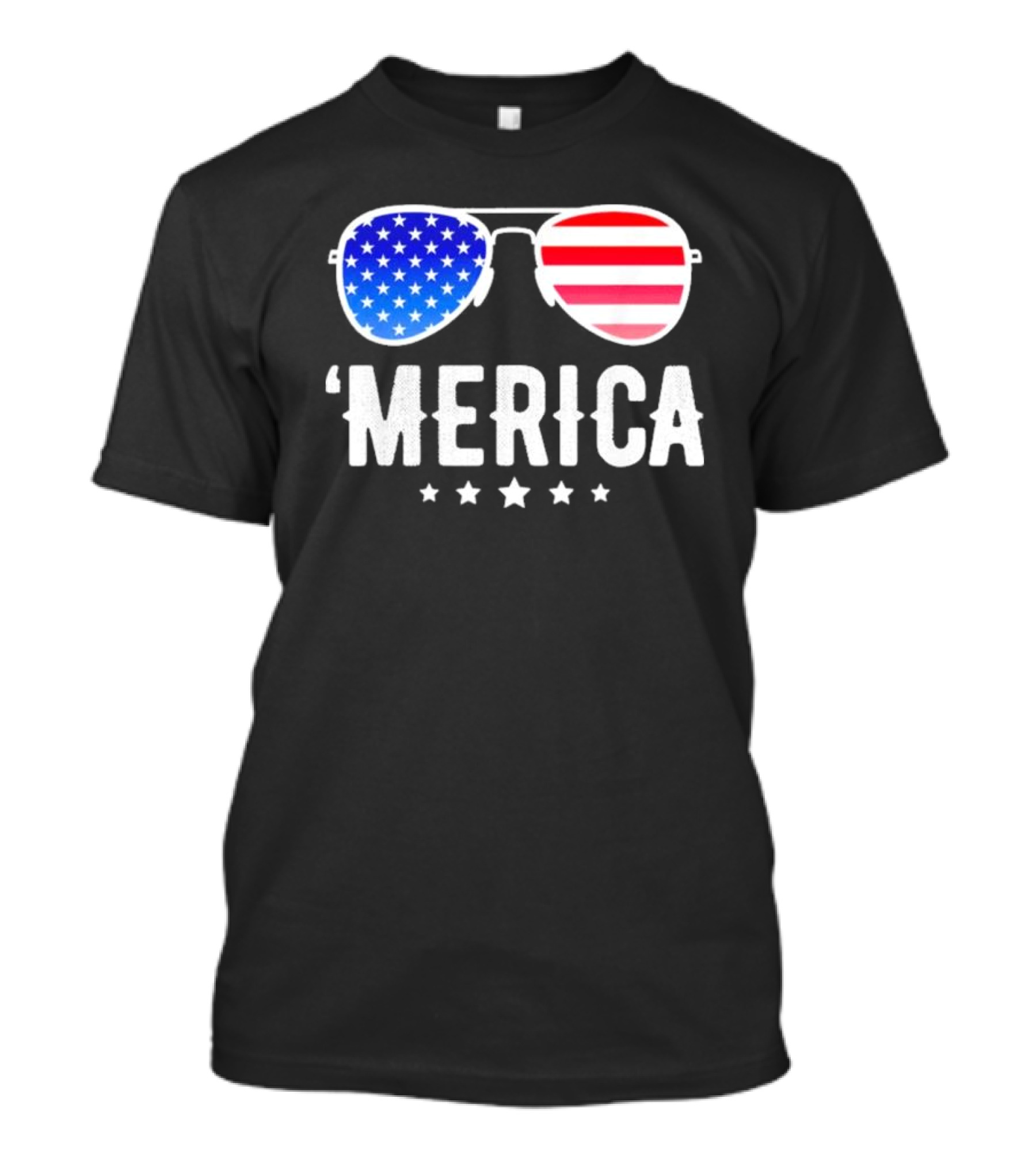 'Merica American Flag Sunglasses 4th July Patriotic Boys Fourth T-Shirt