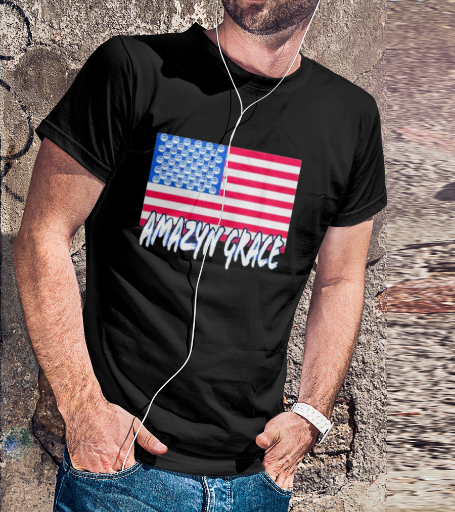 America Flag Amazyn Grace Pepsi Cap Stars T-Shirt