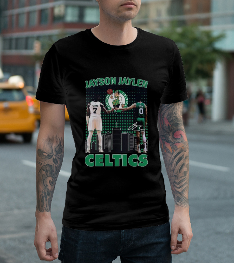 Jayson Jaylen Boston Celtics Jaylen Brown Jayson Tatum Signatures T-Shirt