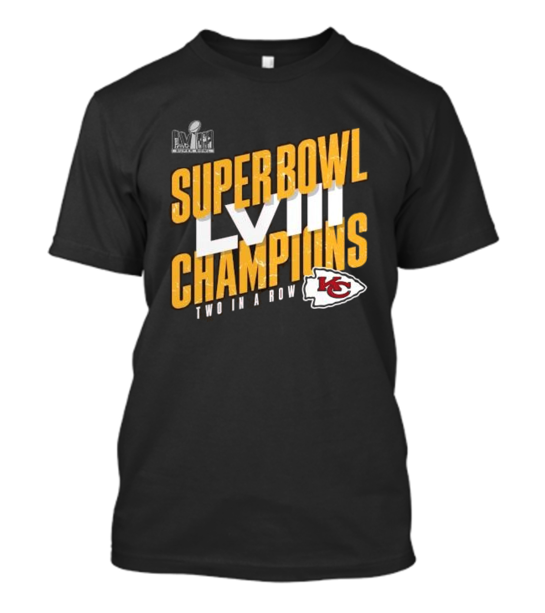 Super Bowl LVIII Champions Two In A Row Kansas City Chiefs T-Shirt