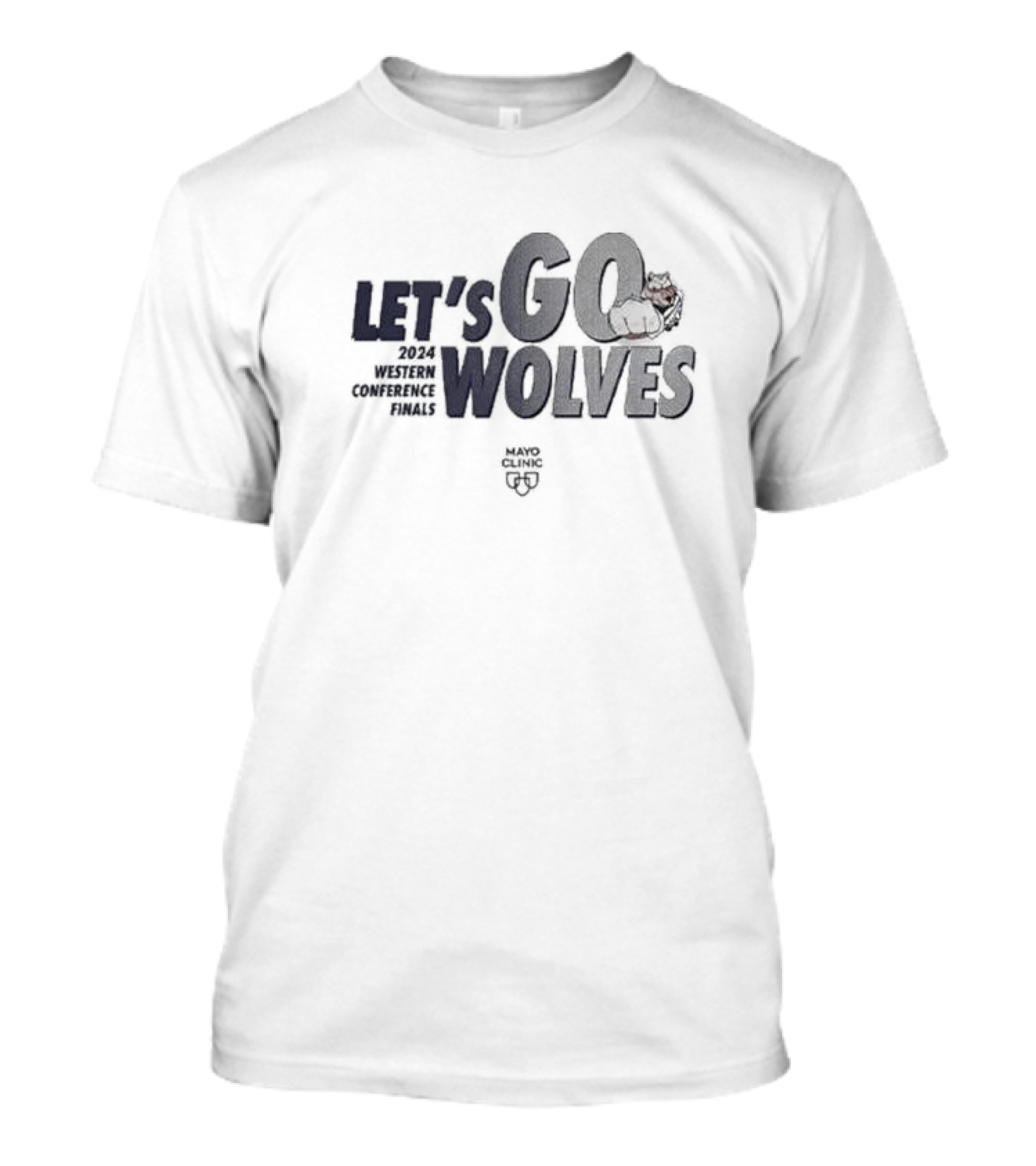 LET’S GO WOLVES 2024 WESTERN CONFERENCE FINALS MAYO CLINIC T-Shirt