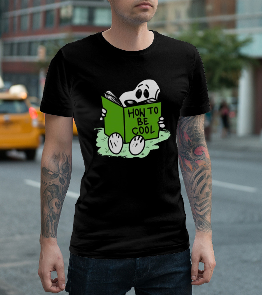 Snoopy Reading How To Be Cool Book Peanuts Comic Strip T-Shirt