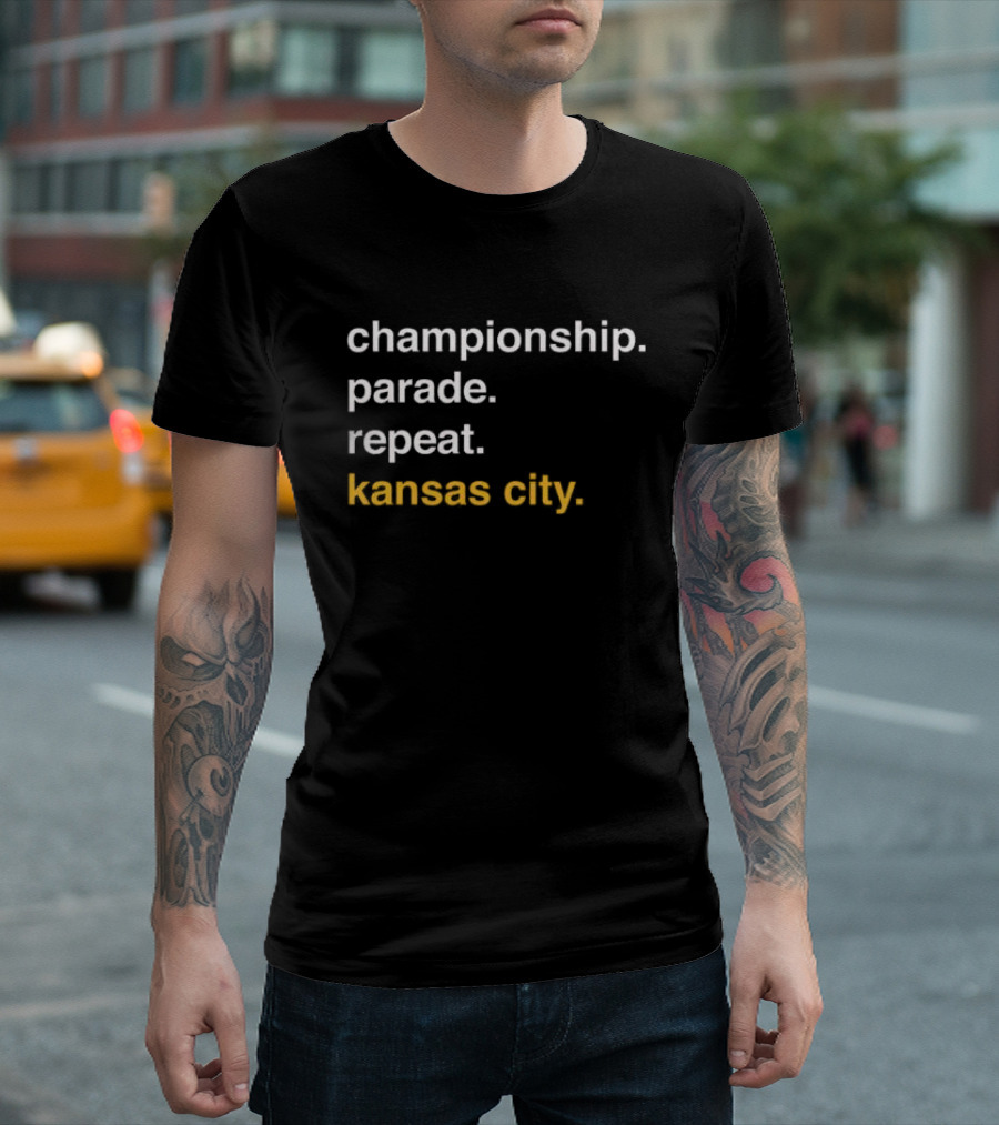 Championship Parade Repeat Kansas City T-Shirt