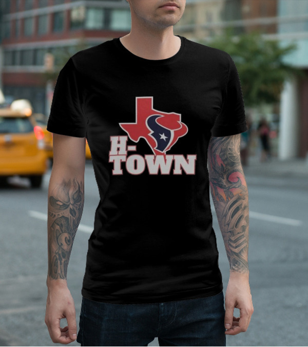 H-Town Texas Silhouette Houston Texans Star T-Shirt