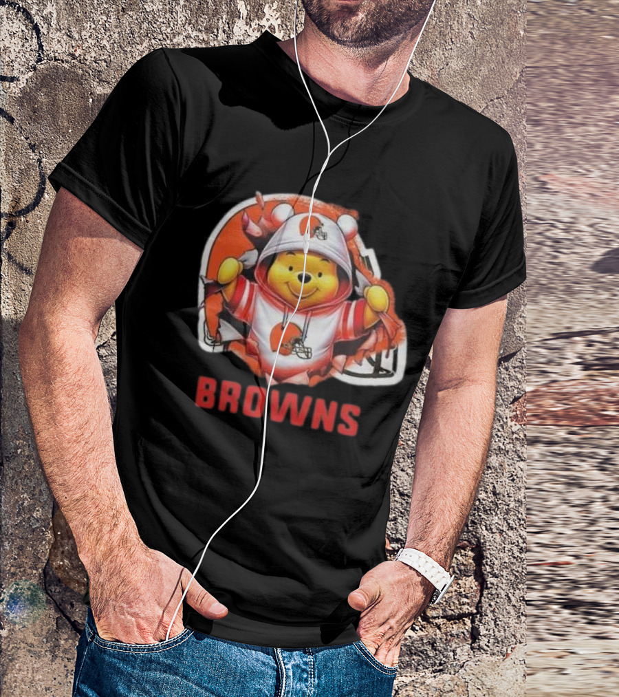 Pooh Cleveland Browns Football Team T-Shirt