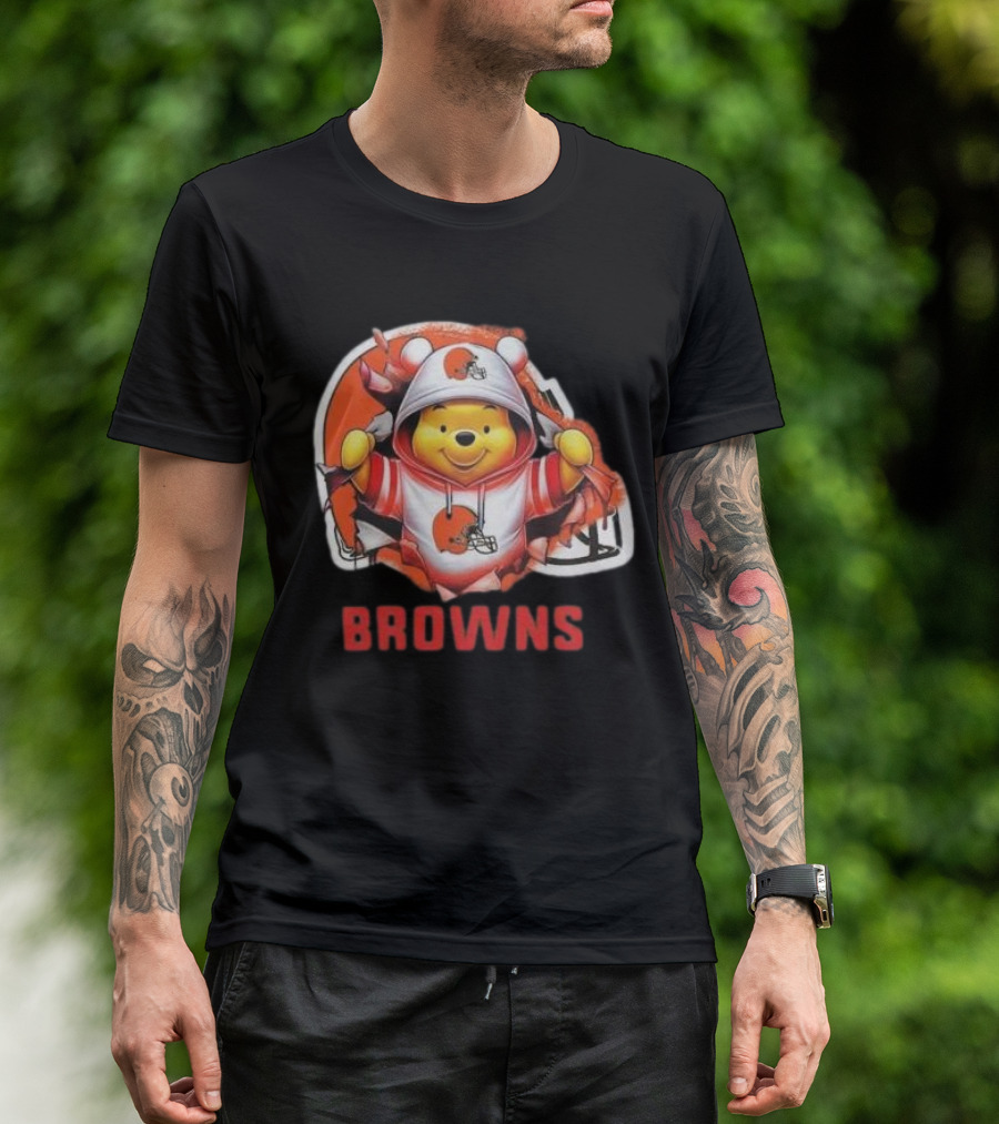 Pooh Cleveland Browns Football Team T-Shirt