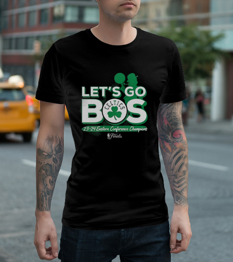 LET'S GO BOS 23-24 Eastern Conference Champions Finals Celtics T-Shirt