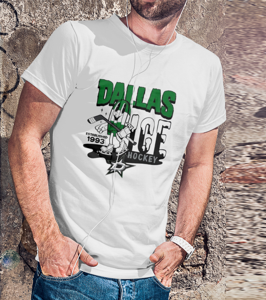 Dallas Stars Ice Hockey Established 1993 Youth Mitchell And Ness T-Shirt