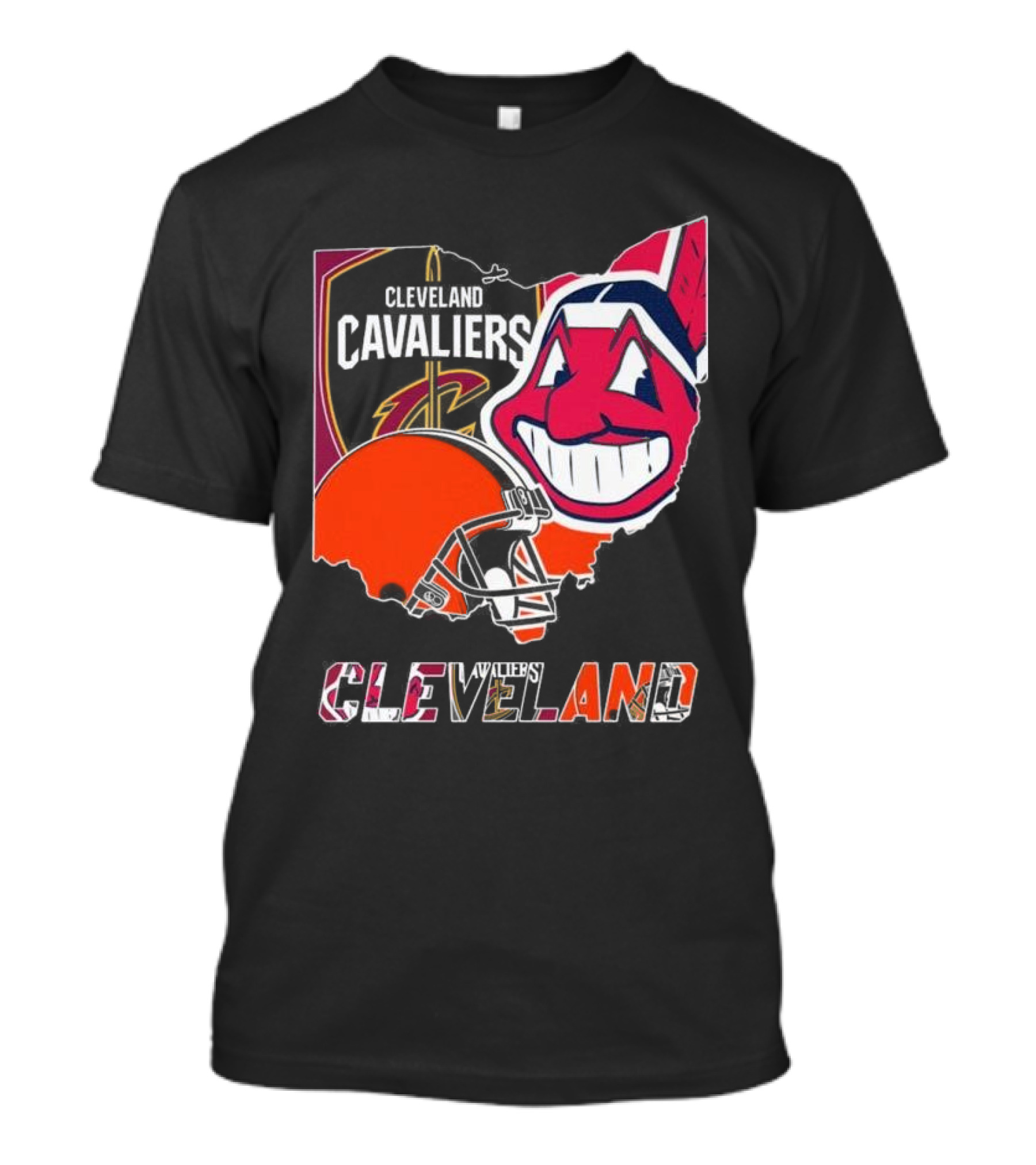 Cleveland Cavaliers Indians Browns Sports Team Fan Gear T-Shirt
