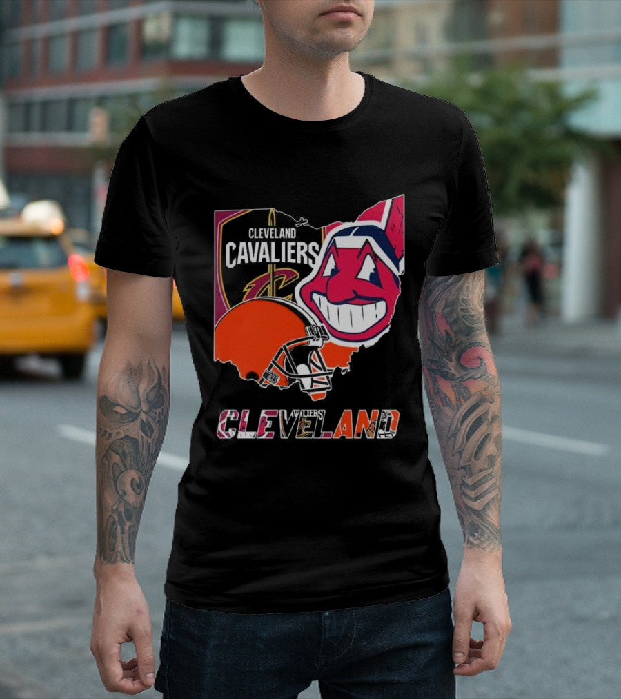 Cleveland Cavaliers Indians Browns Sports Team Fan Gear T-Shirt