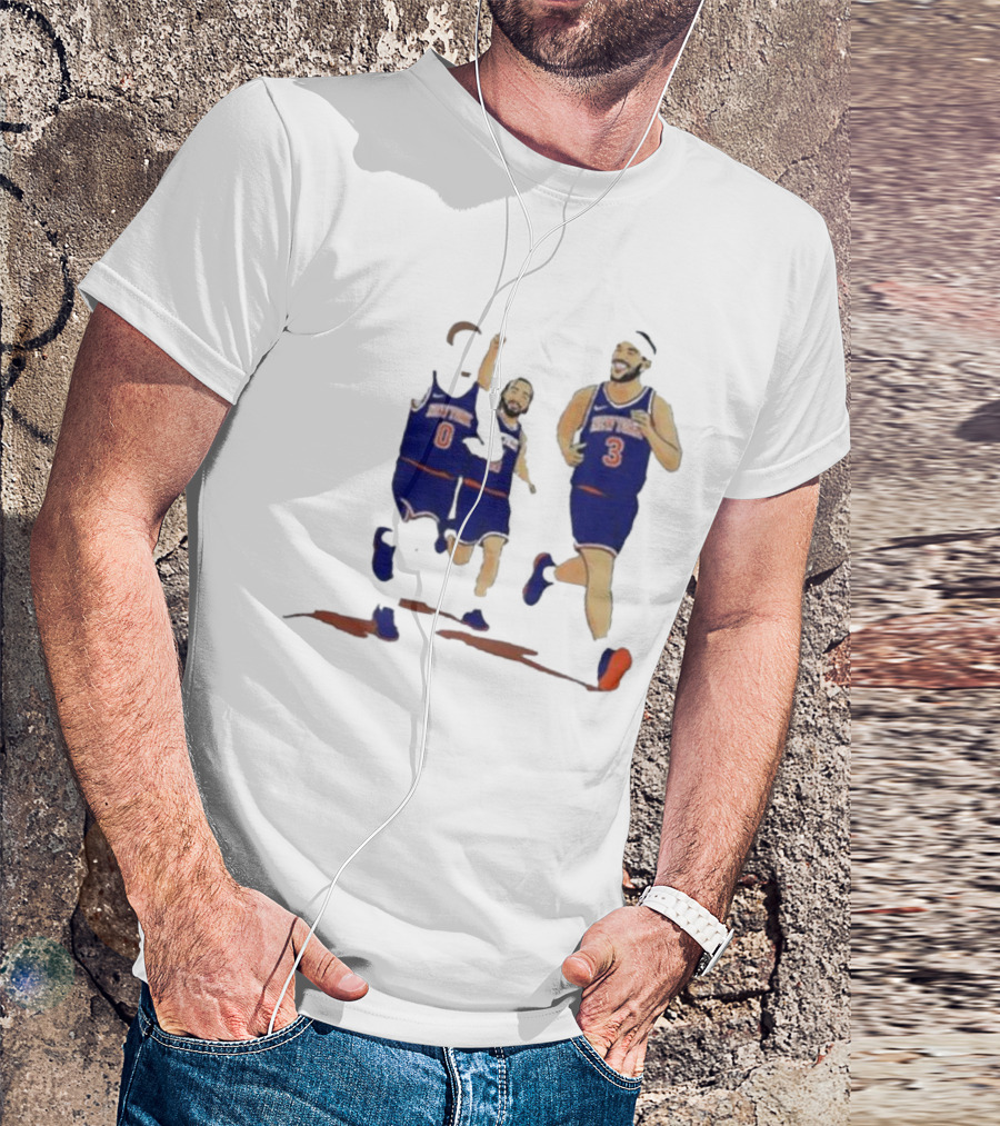 New York Knicks Donte DiVincenzo Jalen Brunson Josh Hart Villanova Basketball Team Players T-Shirt