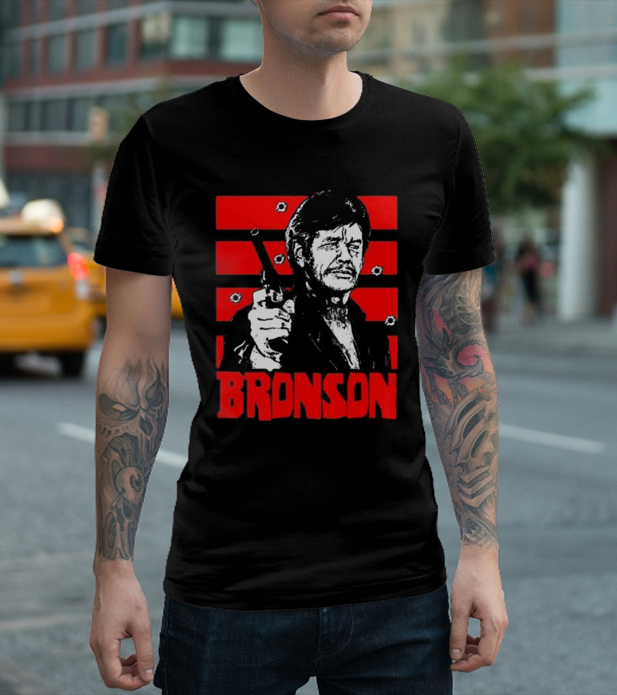 Chat Rat 99 Mag Charles Bronson 70s Movie Death Wish 1974 Gun Iconic Bronson Image T-Shirt
