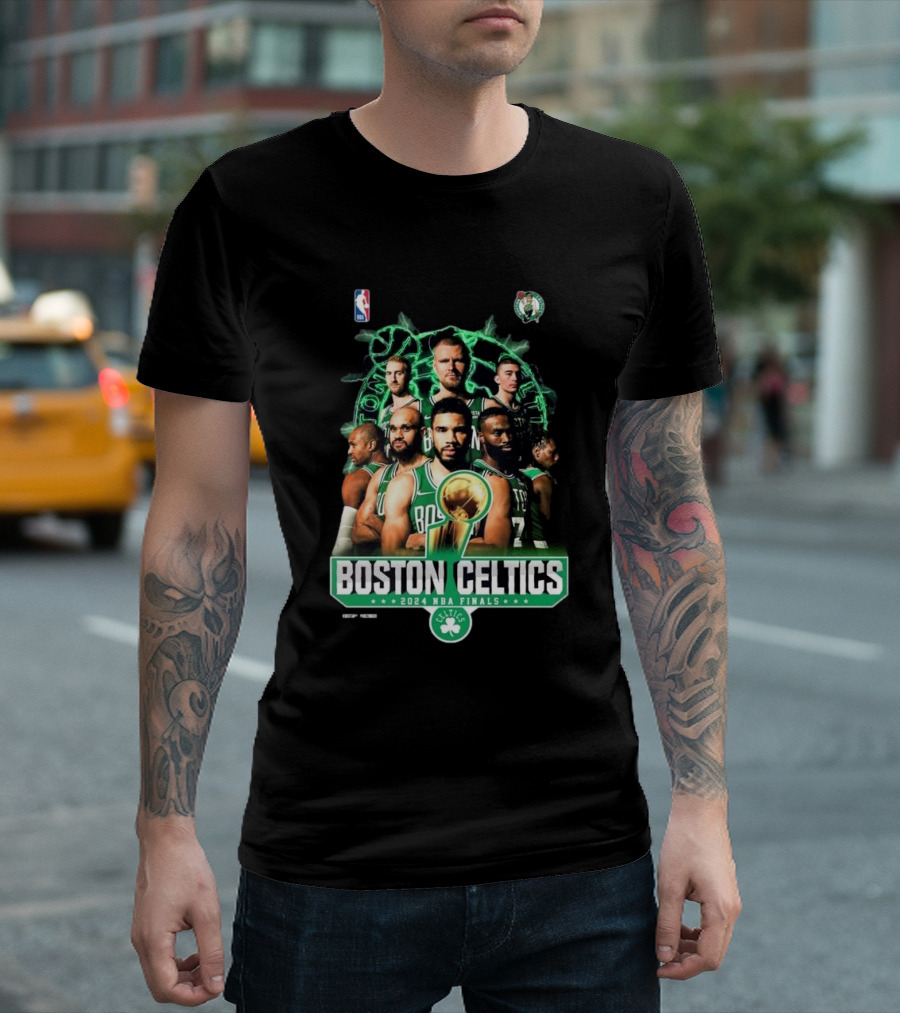 Boston Celtics 2024 NBA Finals Fan Celebration Signatures T-Shirt