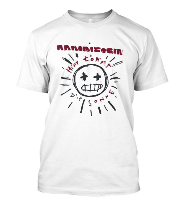 Rammstein Hier Kommt Die Sonne Smiley Face Sunburst T-Shirt
