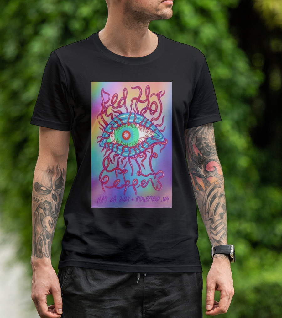 Red Hot Chili Peppers Eye May 28 2024 Ridgefield WA T-Shirt