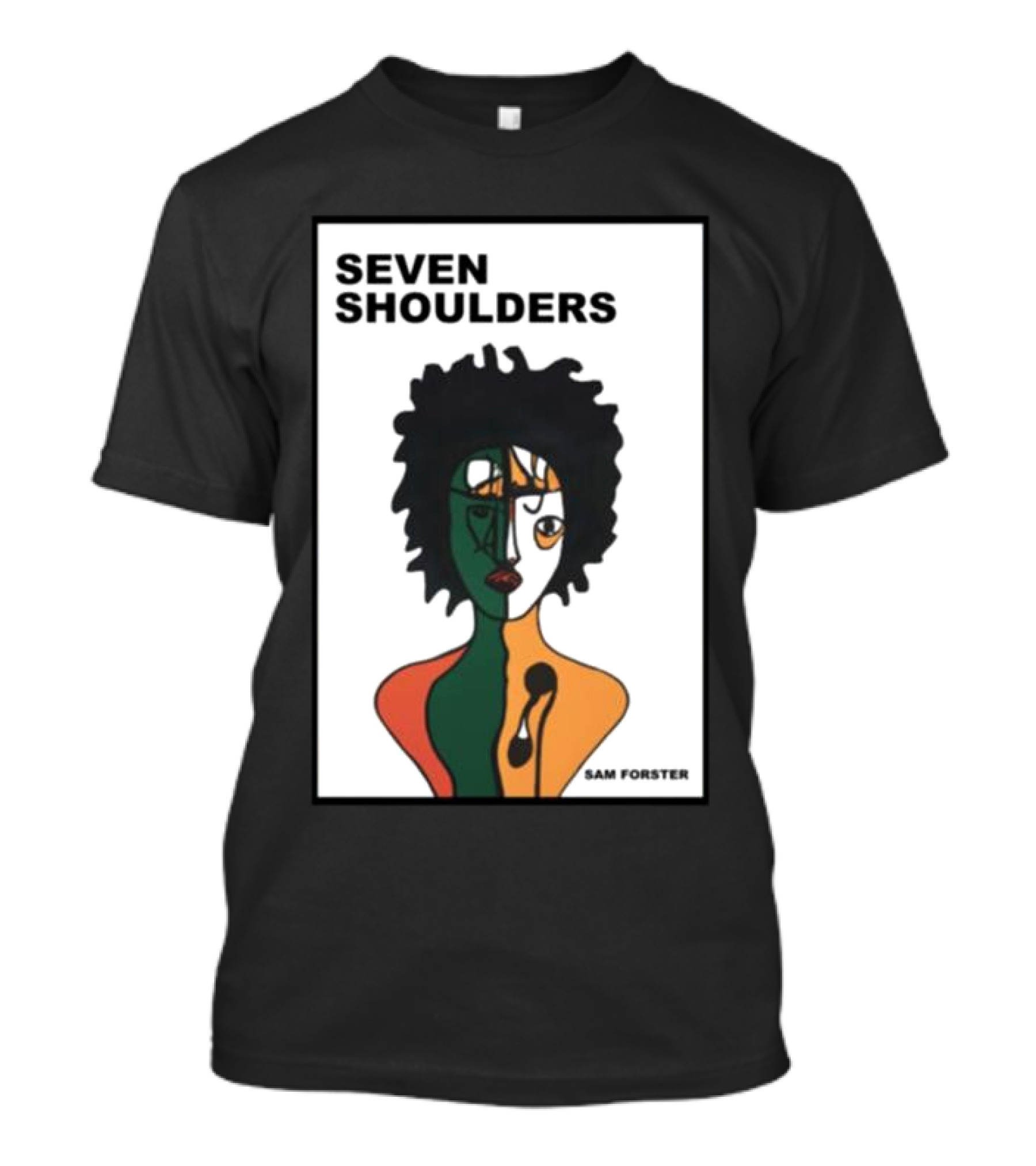 Seven Shoulders Sam Forster Abstract Face T-Shirt