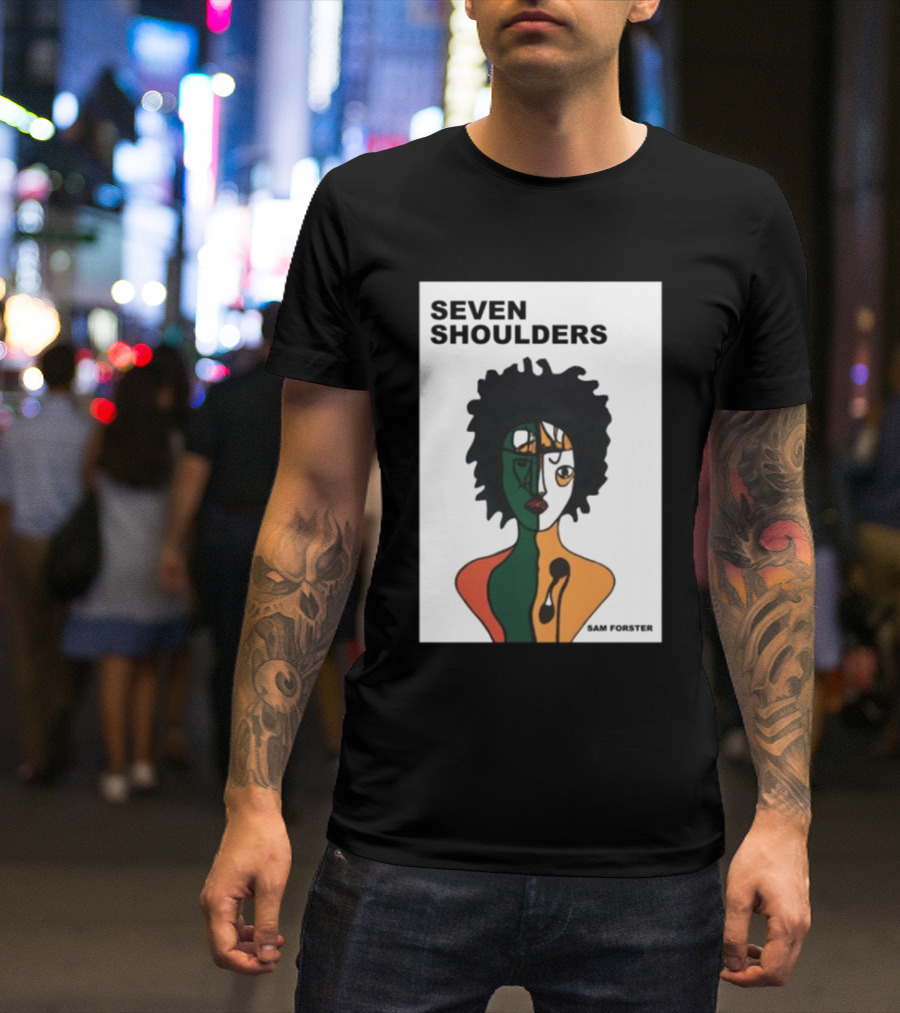 Seven Shoulders Sam Forster Abstract Face T-Shirt