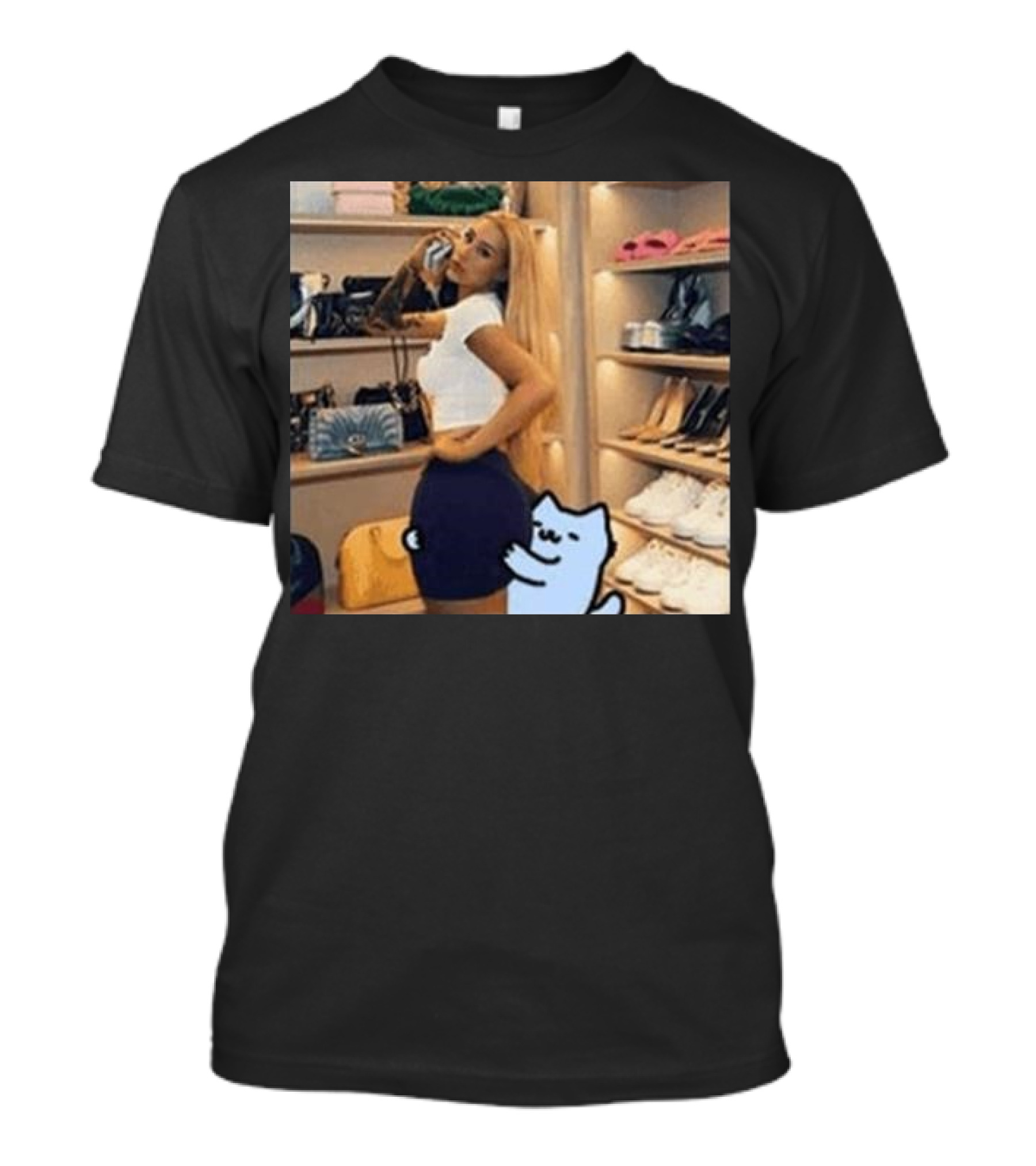 Silly Nub Cat Meme Iggy Azalea Fashion Culture T-Shirt