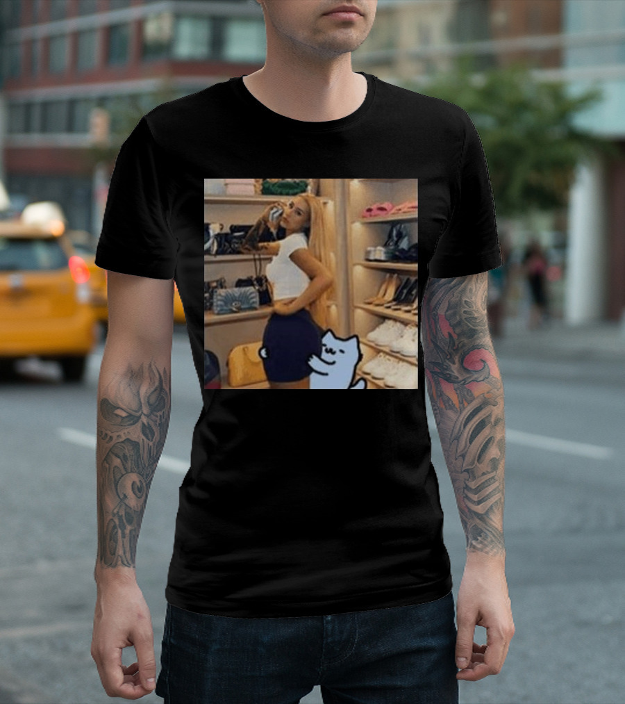 Silly Nub Cat Meme Iggy Azalea Fashion Culture T-Shirt