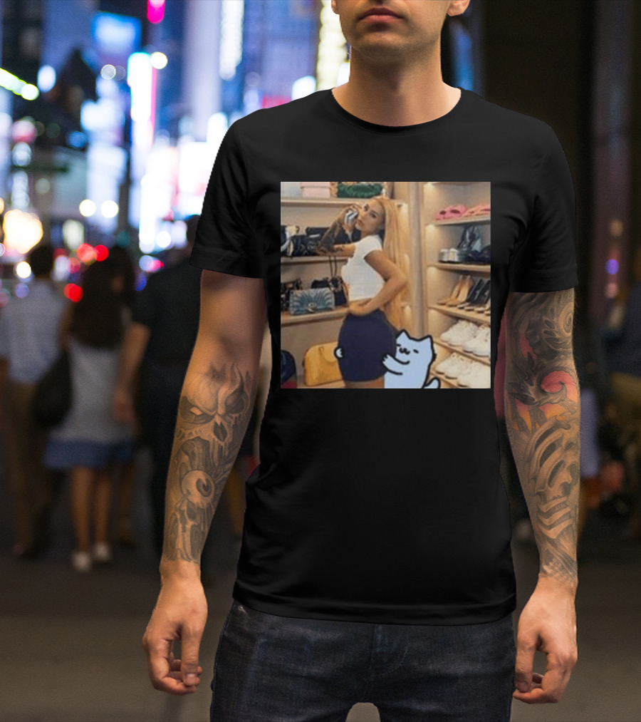 Silly Nub Cat Meme Iggy Azalea Fashion Culture T-Shirt